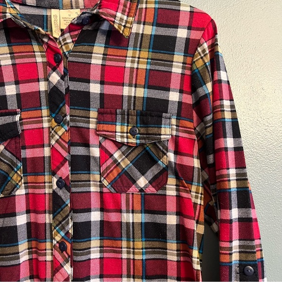 Passport, Ladies Plaid Button-up, Size M - Picture 3 of 6